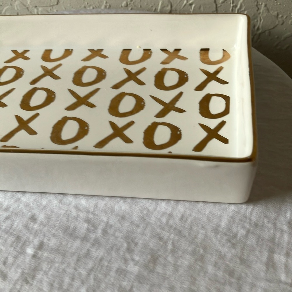 Threshold: 2017 XOXO Patterned Tray- Gold Paint Lettering - Picture 11 of 16